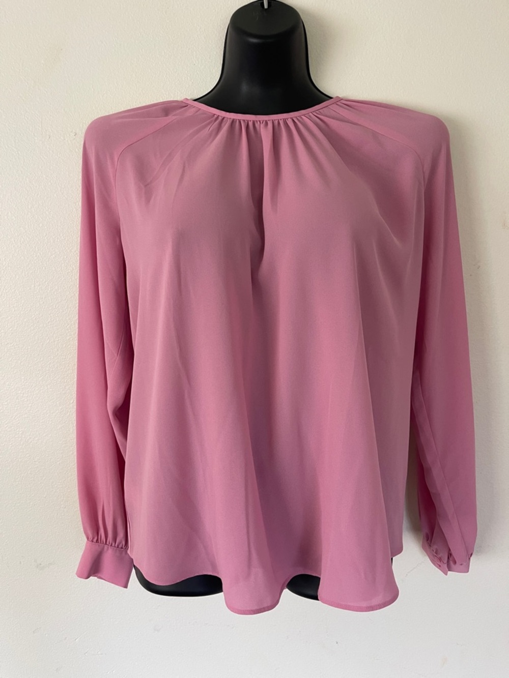Ann Taylor Dusty Rose Long-Sleeve Blouse